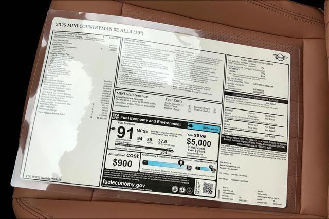 new 2025 MINI Countryman car, priced at $49,950