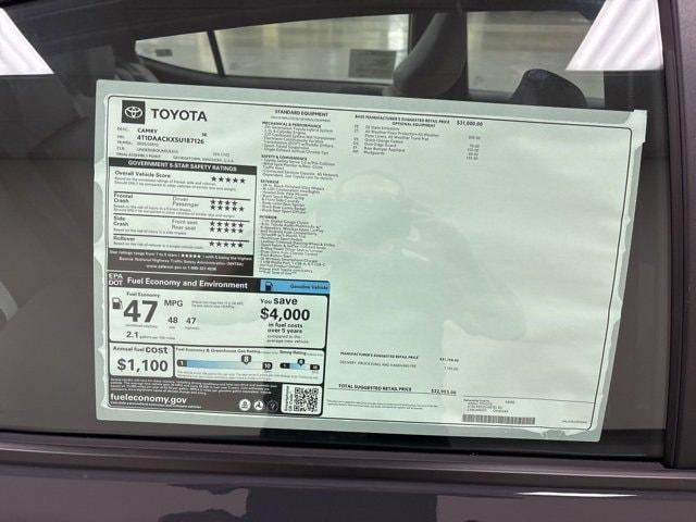 new 2025 Toyota Camry car, priced at $32,453