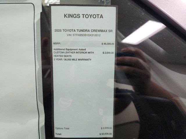 new 2025 Toyota Tundra car, priced at $49,093