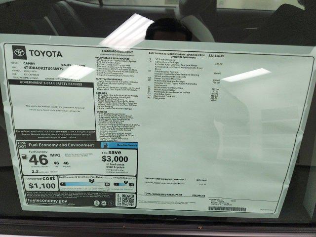 new 2026 Toyota Camry car, priced at $38,494