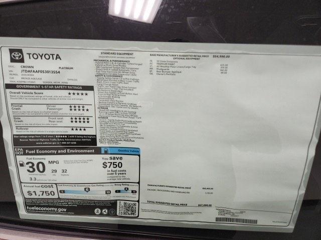 new 2025 Toyota Crown car, priced at $53,213