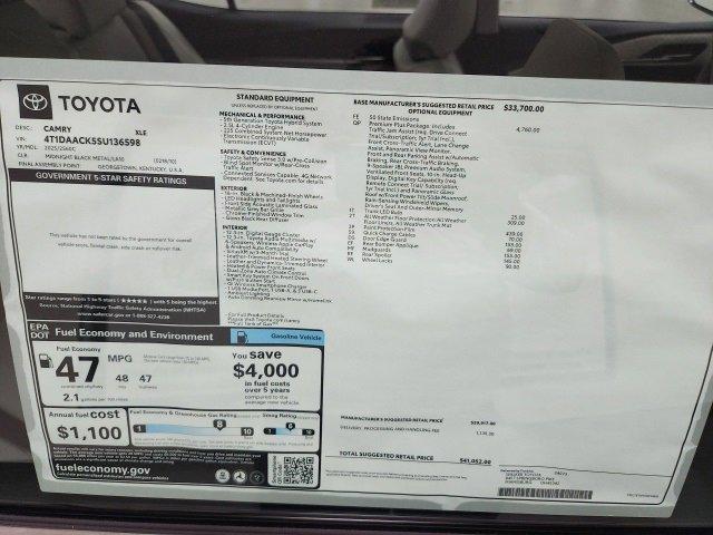 new 2025 Toyota Camry car, priced at $40,552