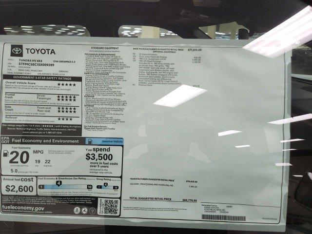 new 2025 Toyota Tundra Hybrid car, priced at $75,945