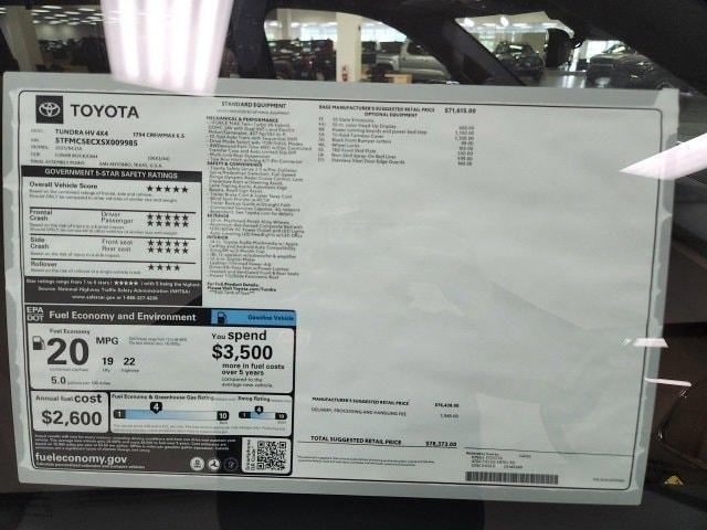 new 2025 Toyota Tundra Hybrid car, priced at $74,228