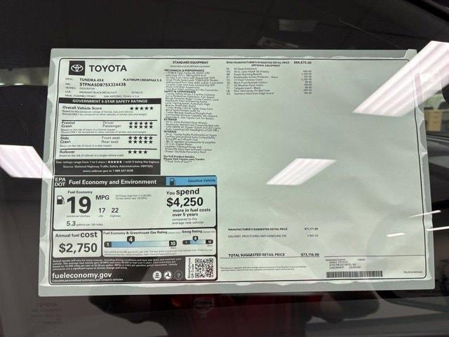 new 2025 Toyota Tundra car, priced at $68,372