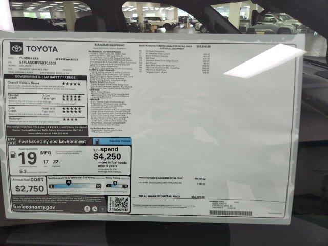 new 2025 Toyota Tundra car, priced at $52,624