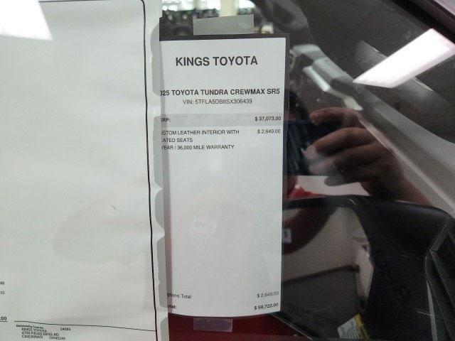 new 2025 Toyota Tundra car, priced at $56,175