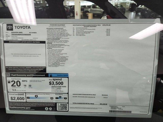 new 2025 Toyota Sequoia car, priced at $84,498