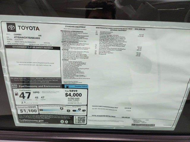 new 2025 Toyota Camry car, priced at $40,498