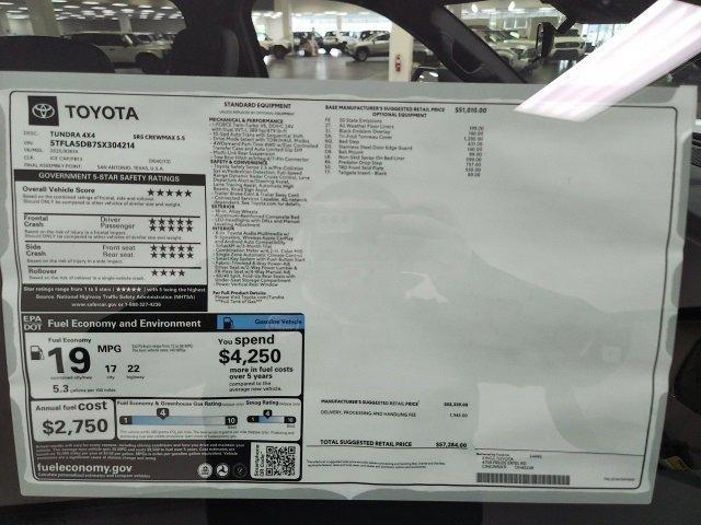 new 2025 Toyota Tundra car, priced at $53,672