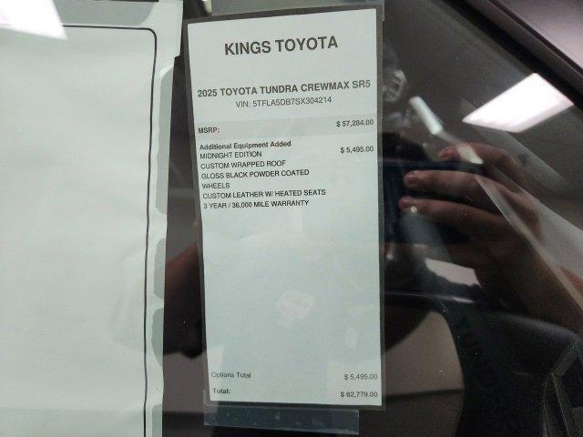 new 2025 Toyota Tundra car, priced at $59,819