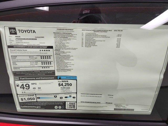 new 2025 Toyota Prius car, priced at $40,548