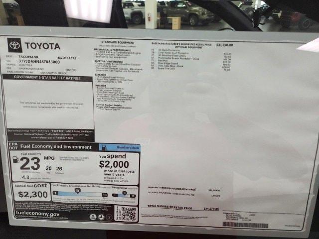new 2025 Toyota Tacoma car, priced at $33,540