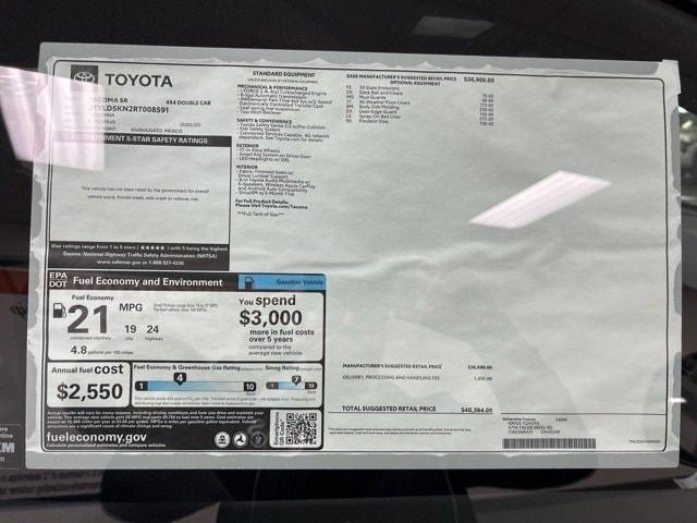 new 2024 Toyota Tacoma car, priced at $38,544