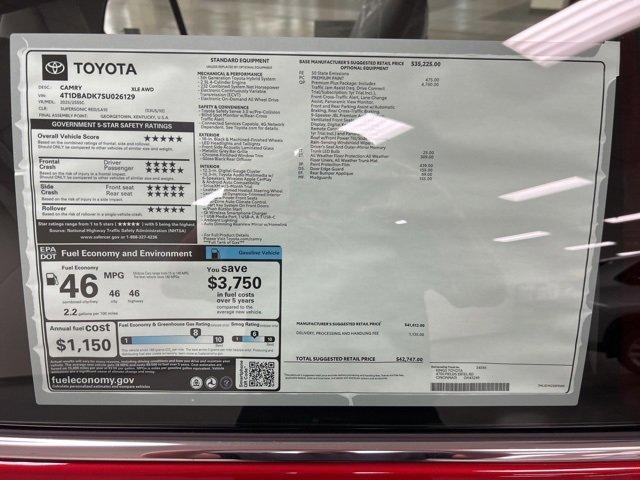 new 2025 Toyota Camry car, priced at $42,247