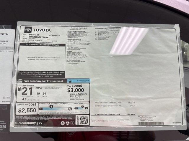 new 2024 Toyota Tacoma car, priced at $41,872