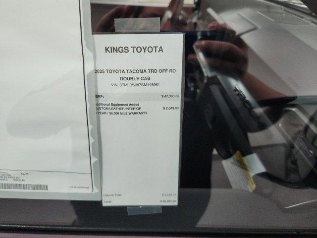 new 2025 Toyota Tacoma car, priced at $50,037