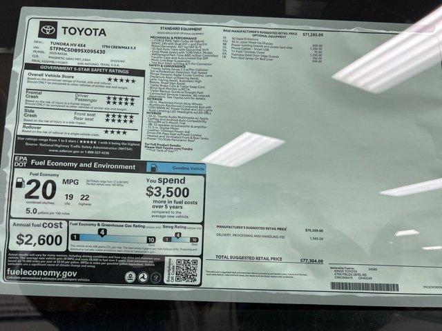 new 2025 Toyota Tundra Hybrid car, priced at $72,287