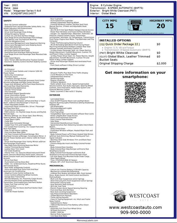 used 2022 Jeep Wagoneer car, priced at $38,374