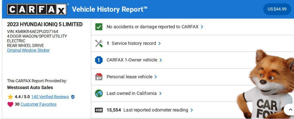 used 2023 Hyundai IONIQ 5 car, priced at $27,360