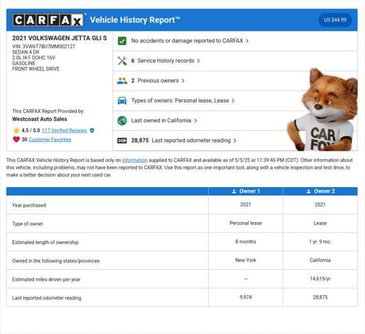 used 2021 Volkswagen Jetta GLI car, priced at $22,089