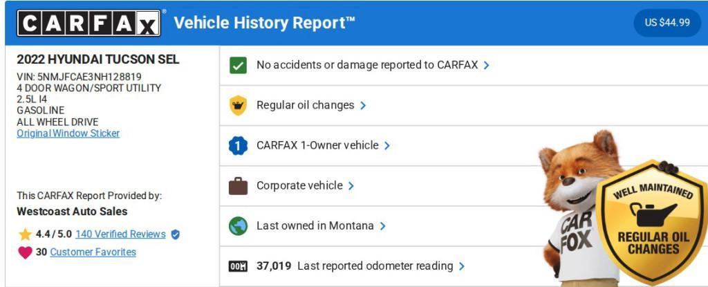 used 2022 Hyundai Tucson car, priced at $18,901