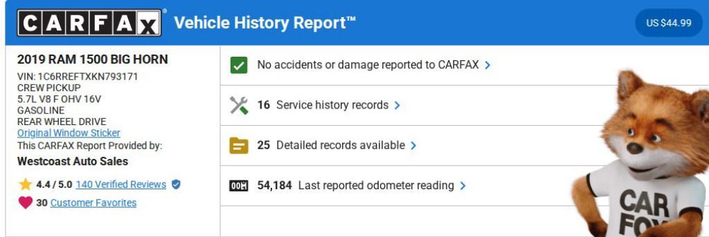 used 2019 Ram 1500 car, priced at $24,276