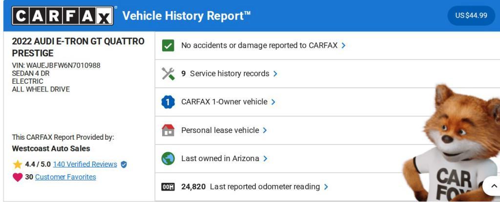 used 2022 Audi e-tron GT car, priced at $41,923