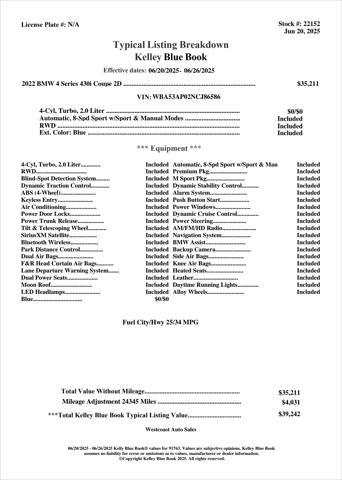 used 2022 BMW 430 car, priced at $29,888