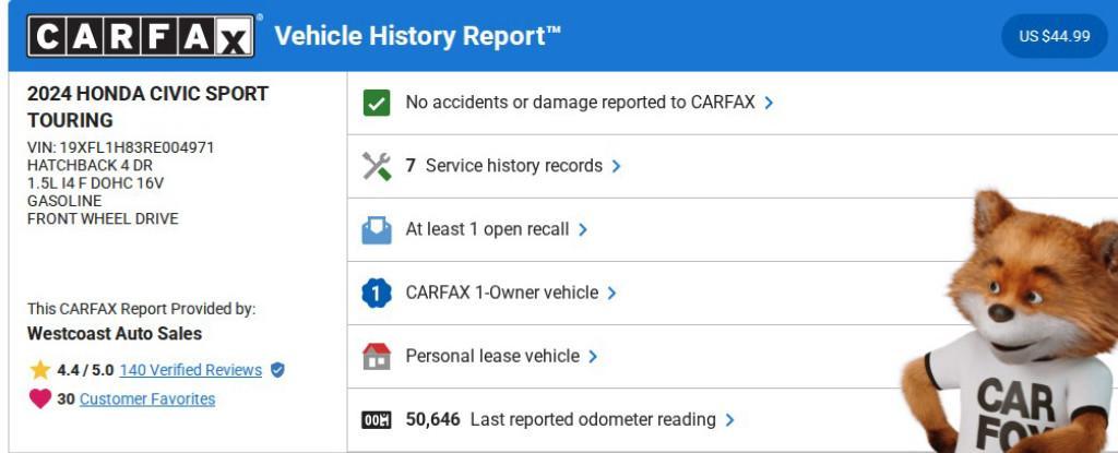 used 2024 Honda Civic car, priced at $23,631