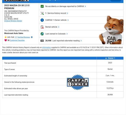 used 2023 Mazda CX-30 car, priced at $22,775