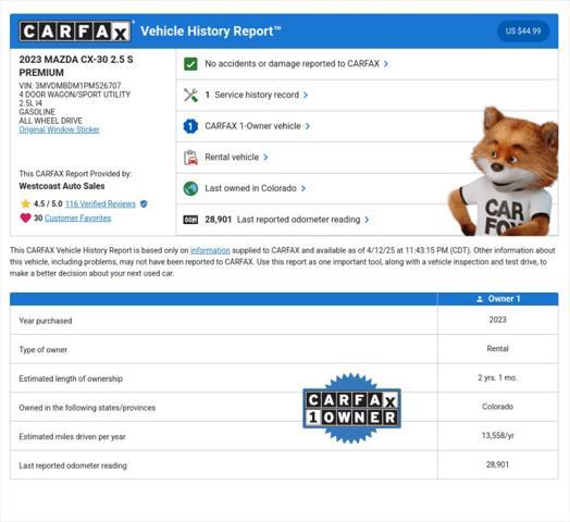 used 2023 Mazda CX-30 car, priced at $22,513