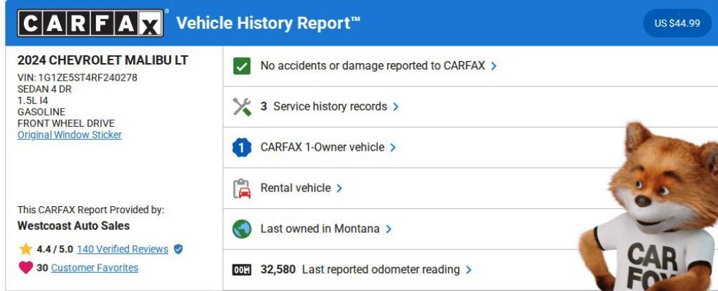 used 2024 Chevrolet Malibu car, priced at $19,166