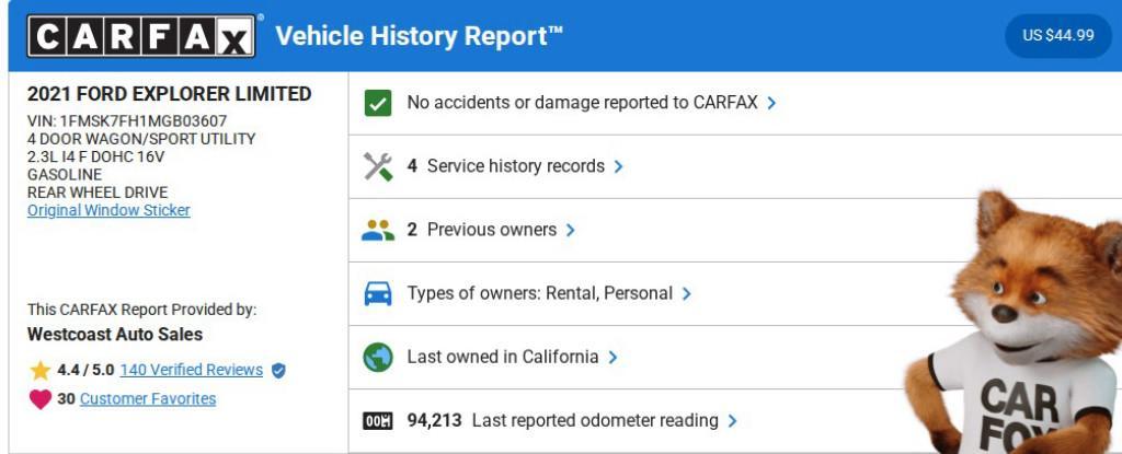 used 2021 Ford Explorer car, priced at $19,671