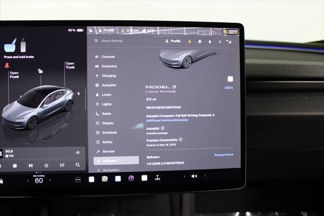 used 2025 Tesla Model 3 car, priced at $37,227