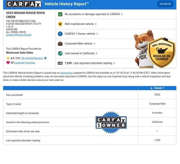 used 2025 Nissan Rogue car, priced at $28,411