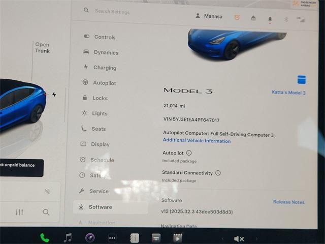 used 2023 Tesla Model 3 car, priced at $25,894