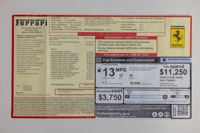 used 2020 Ferrari 812 Superfast car, priced at $489,990