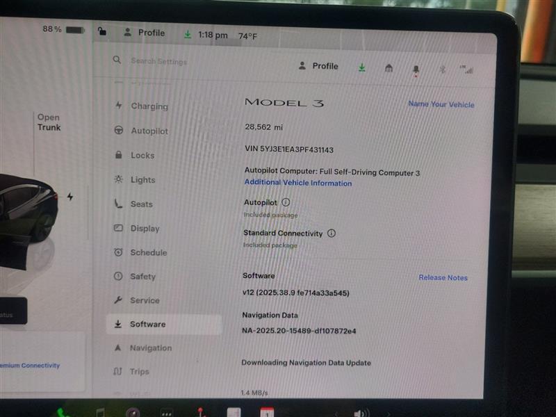 used 2023 Tesla Model 3 car, priced at $23,995