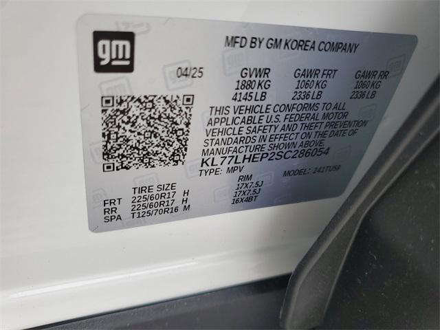 new 2025 Chevrolet Trax car, priced at $25,485