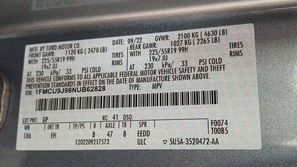 used 2022 Ford Escape car, priced at $26,499