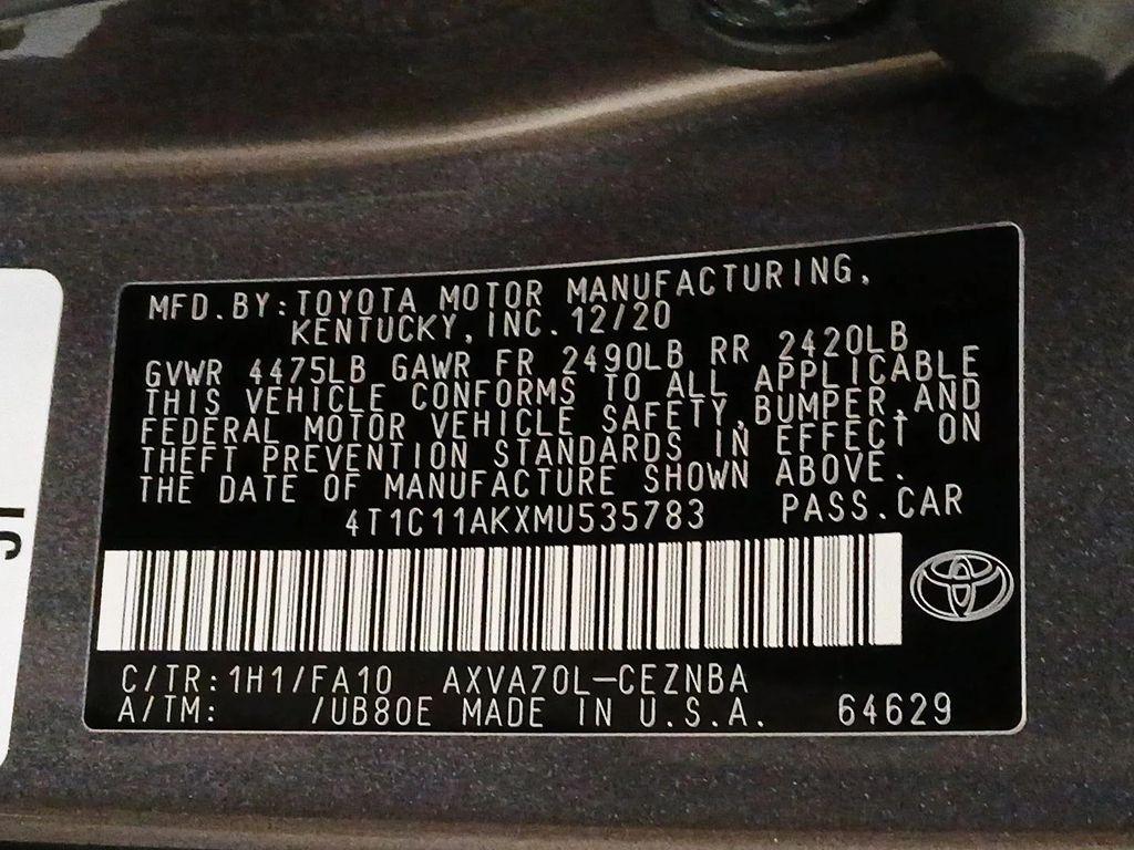 used 2021 Toyota Camry car, priced at $18,900