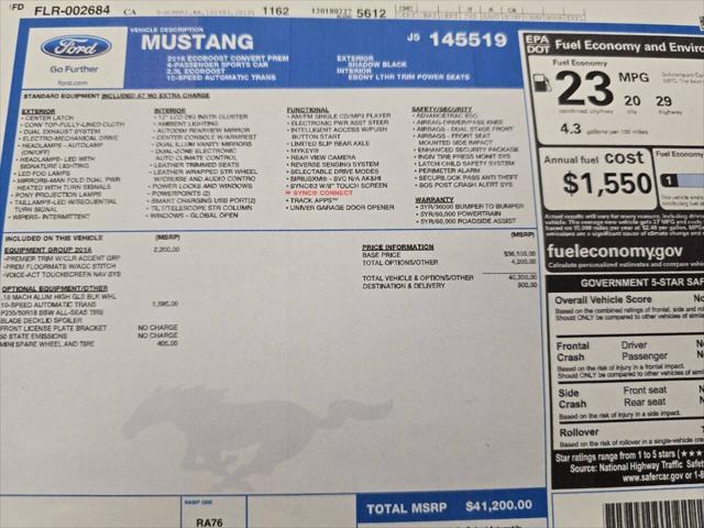 used 2018 Ford Mustang car, priced at $22,700