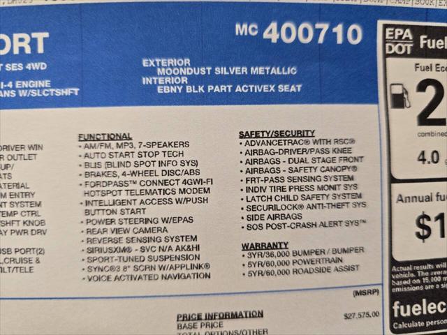 used 2021 Ford EcoSport car, priced at $18,200