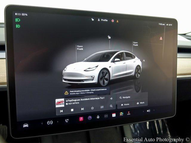 used 2022 Tesla Model 3 car, priced at $27,650