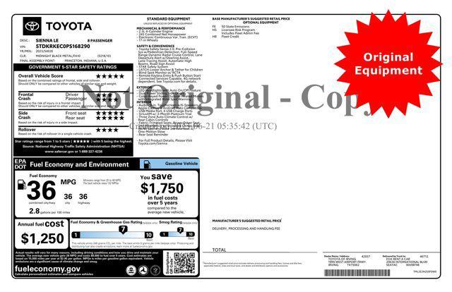 used 2023 Toyota Sienna car, priced at $37,824