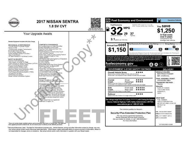 used 2017 Nissan Sentra car, priced at $6,405