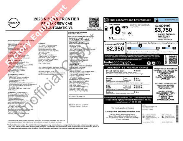 used 2023 Nissan Frontier car, priced at $35,704