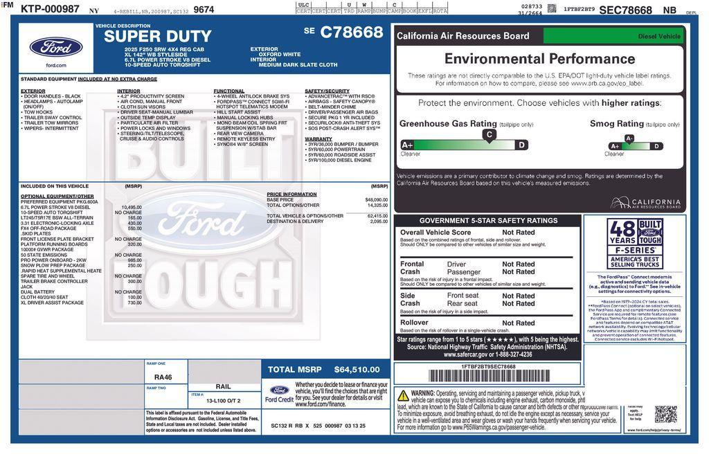 new 2025 Ford F-250 car, priced at $61,010