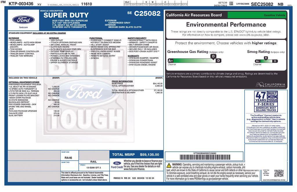 new 2025 Ford F-250 car, priced at $55,635